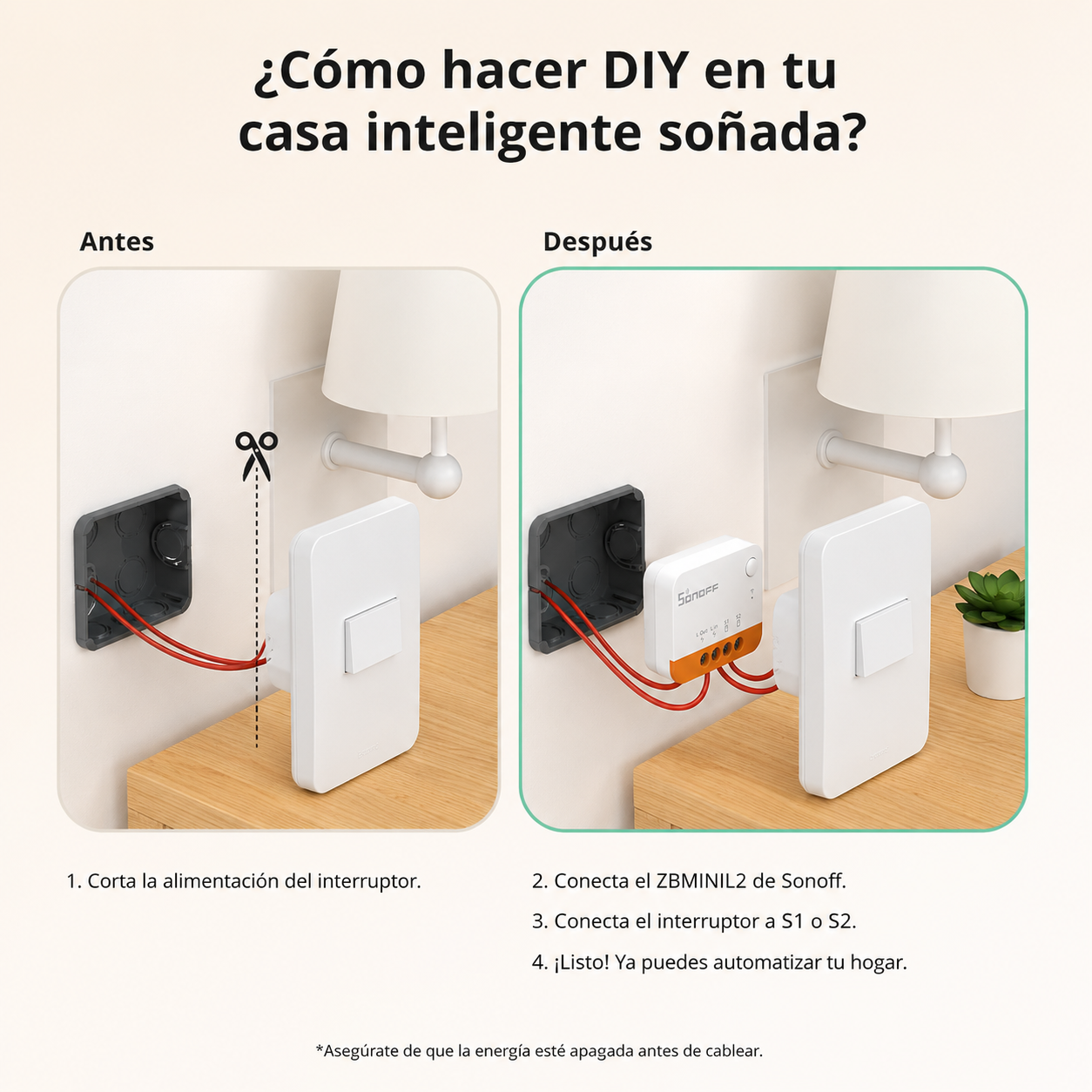 SONOFF Mini Switch inteligente ZBMINIL2