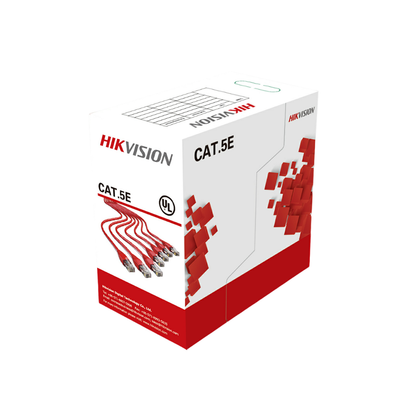 HIKVISION CABLE UTP CAT5E 100% COBRE PARA EXTERIORES, CAJA DE 305m, DS-1LN5EO-UU/E