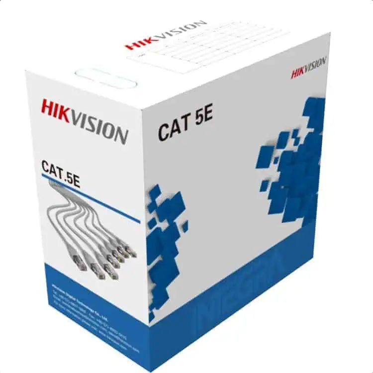 HIKVISION CABLE UTP CAT5E 100% COBRE PARA INTERIORES, CAJA DE 305m, DS-1LN5E