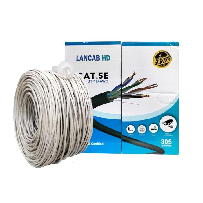 LANCAB HD  Cable UTP CAT5E PARA INTERIORES, CAJA DE 305M