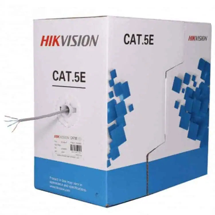 HIKVISION CABLE UTP CAT5E 100% COBRE PARA INTERIORES, CAJA DE 305m, DS-1LN5E