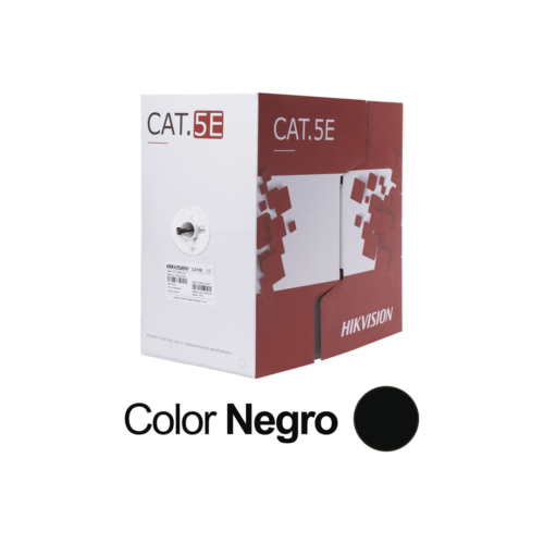 HIKVISION CABLE UTP CAT5E 100% COBRE PARA EXTERIORES, CAJA DE 305m, DS-1LN5EO-UU/E