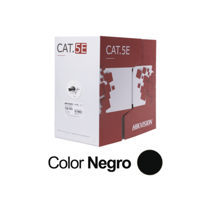 HIKVISION CABLE UTP CAT5E 100% COBRE PARA EXTERIORES, CAJA DE 305m, DS-1LN5EO-UU/E