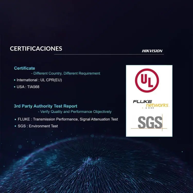 HIKVISION CABLE UTP CAT5E 100% COBRE PARA INTERIORES, CAJA DE 305m, DS-1LN5E