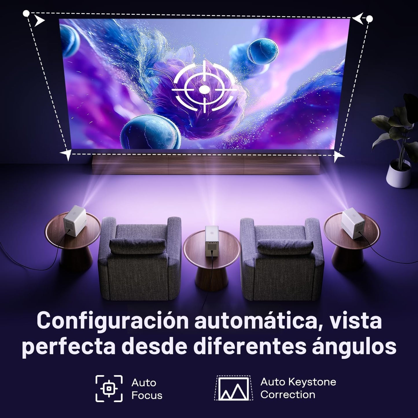AURZEN SMART PROYECTOR ROKU D1R CUBE