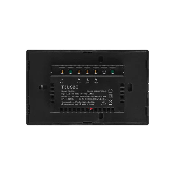 SONOFF SWITCH INTELIGENTE TOUCH DE PARED T3US2C