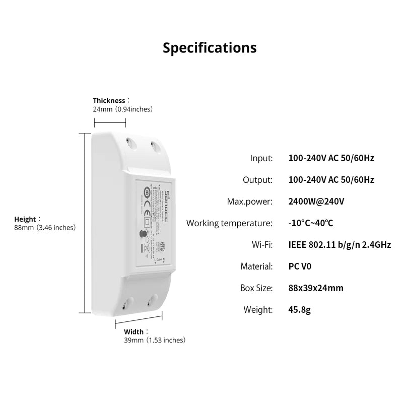 SONOFF INTERRUPTOR INTELIGENTE BASICR4