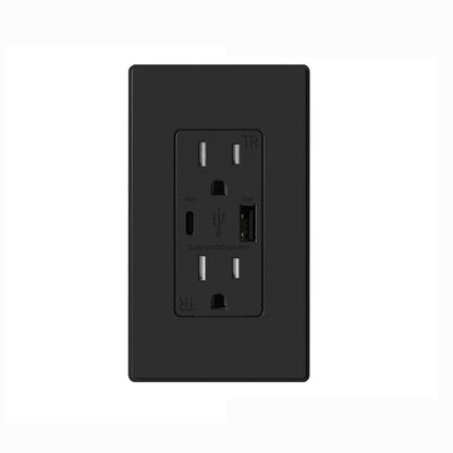 ELEGRP TOMACORRIENTE POLARIZADO CON PUERTOS USB A Y C DE 15A