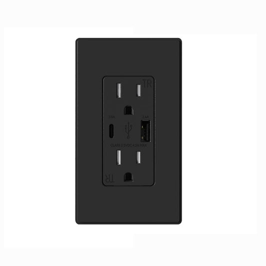 ELEGRP TOMACORRIENTE POLARIZADO CON PUERTOS USB A Y C DE 15A